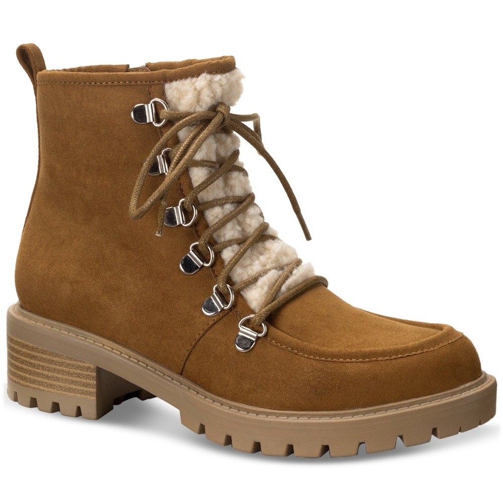 Sun + Stone Quiinn Lace-up Winter Lug Booties Size 9.5M